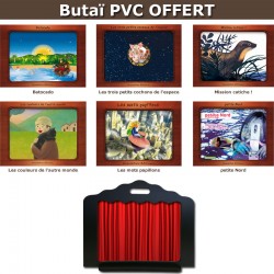Pack ELEMENTAIRE 6 kamishibais et son butaï en PVC