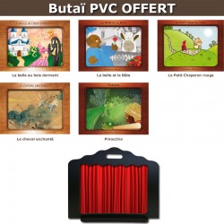 Pack kamishibaïs contes classiques et son butaï en PVC