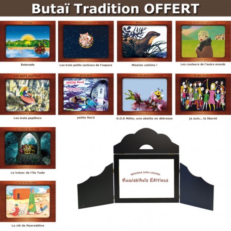 Pack ELEMENTAIRE 10 kamishibaïs et son butaï Tradition